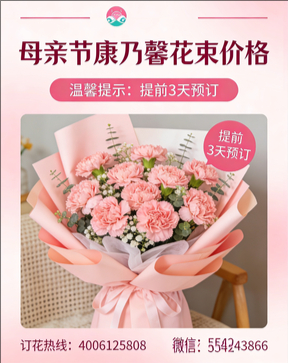 滁州定远县花店母亲节康乃馨花束